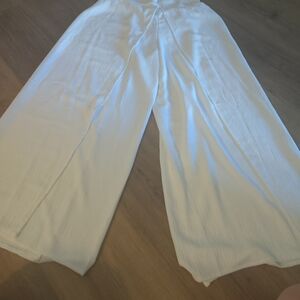 White Wide-Leg Pants